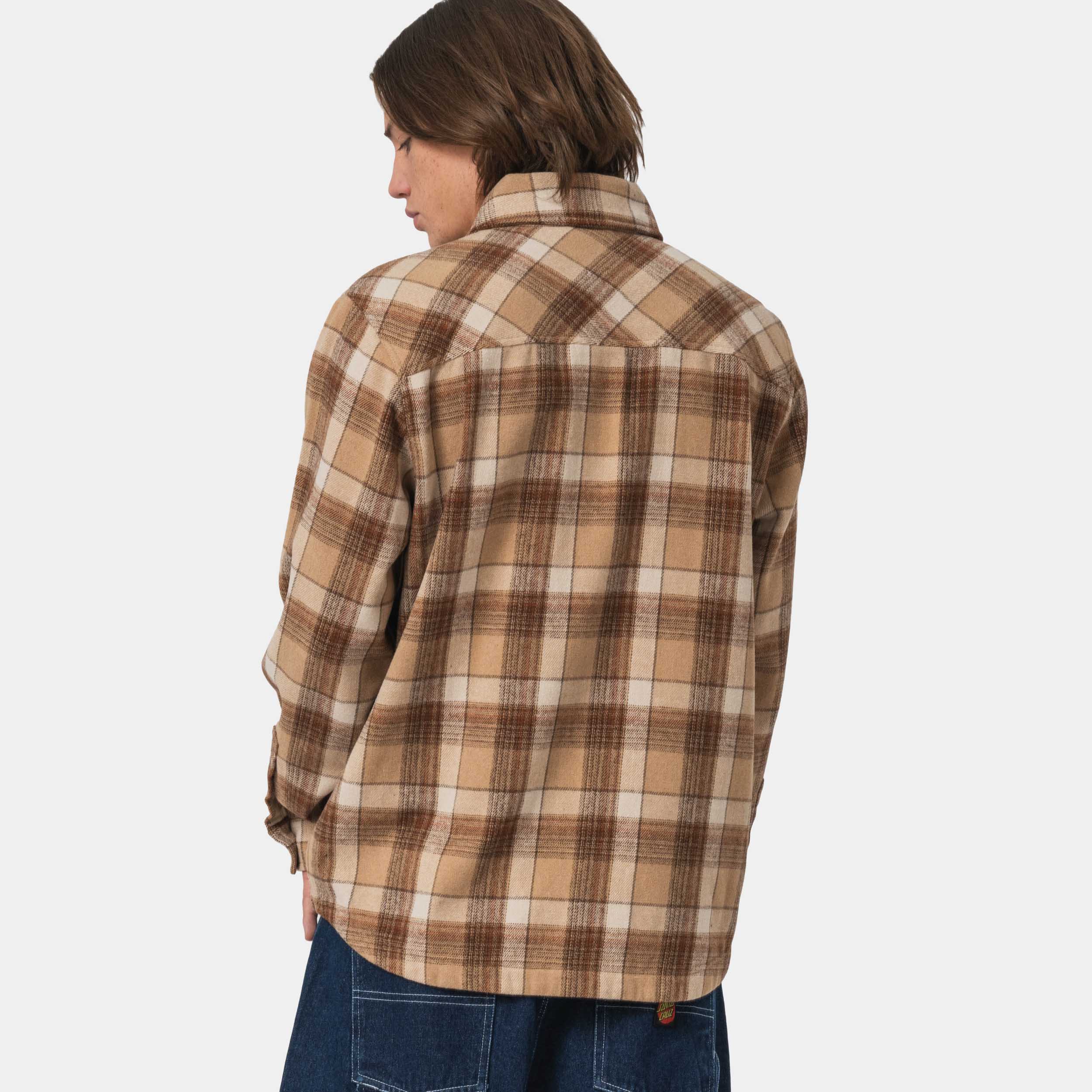 Santa Cruz_Mens_Apex Shirt_Brown Check_4